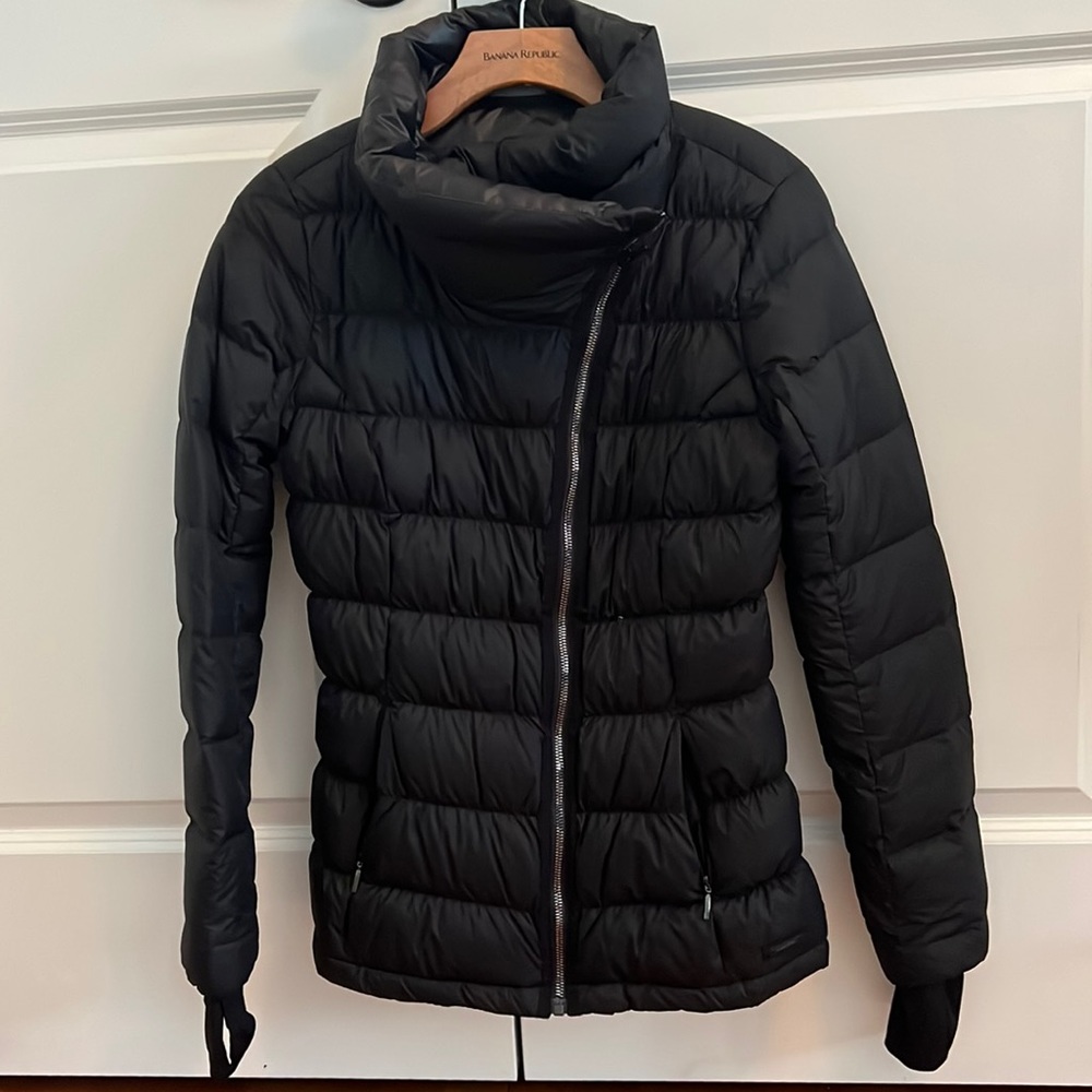 Athleta black down jacket, size xs